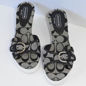 COACH Perry Signature Wedge Slide Sandal